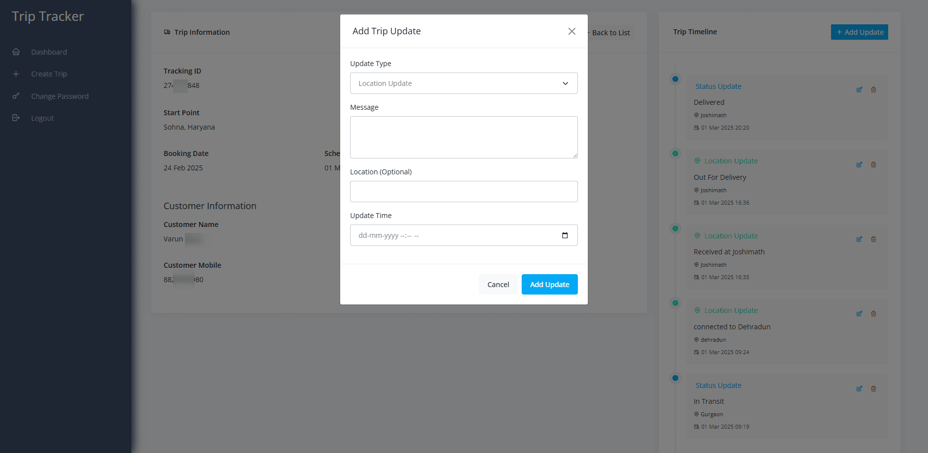 🚚 Online Shipment Tracking & Trip Management Web App (CodeIgniter 4 + Bootstrap 5) 2 Online Shipment Tracking & Trip Management Web App