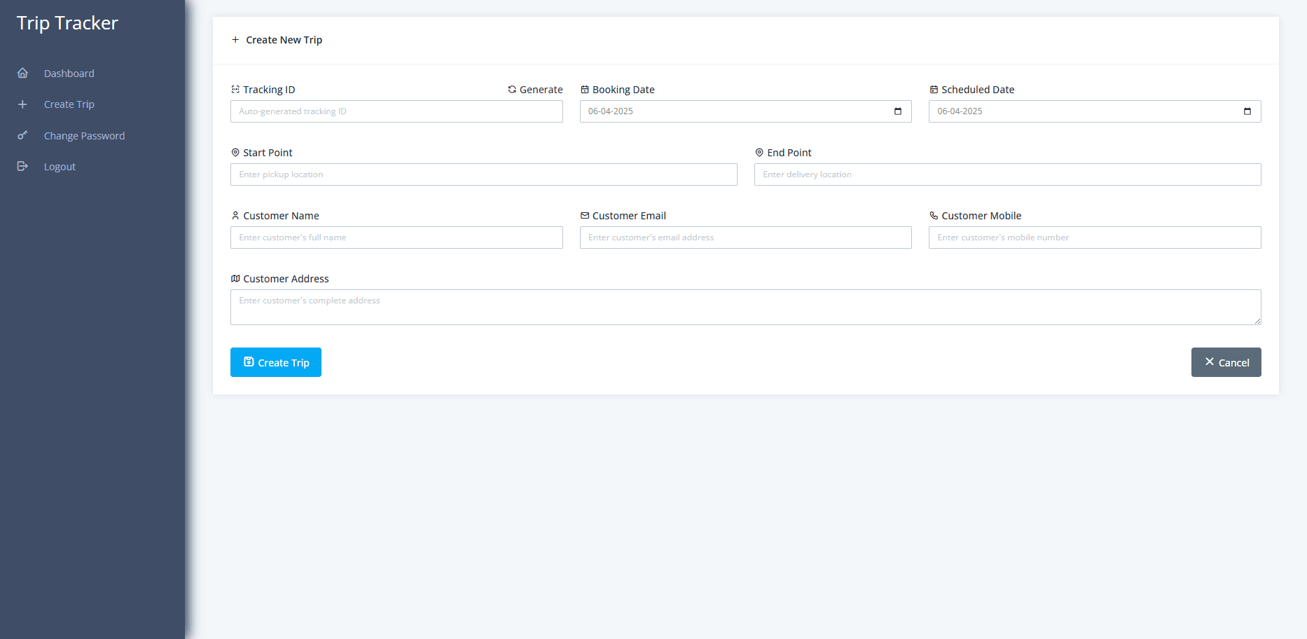 🚚 Online Shipment Tracking & Trip Management Web App (CodeIgniter 4 + Bootstrap 5) 3 Online Shipment Tracking & Trip Management Web App