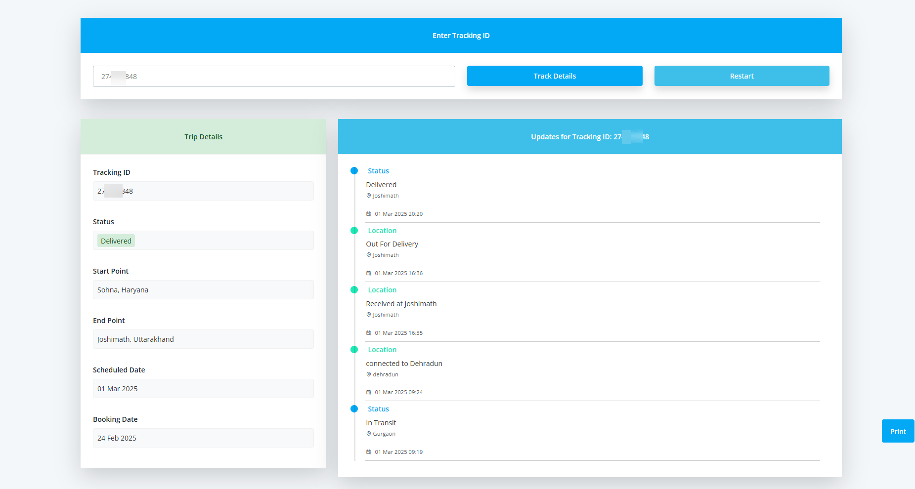 🚚 Online Shipment Tracking & Trip Management Web App (CodeIgniter 4 + Bootstrap 5) 8 Online Shipment Tracking & Trip Management Web App